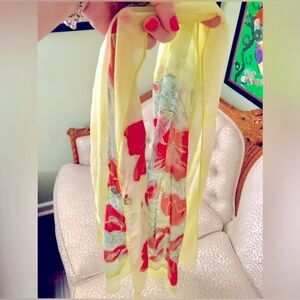 NWOT SILK HAND PAINTED SCARF by Le Soleil